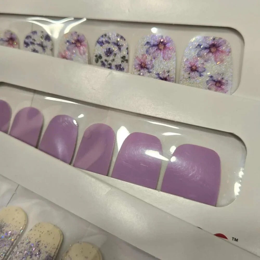Color Street Purple Press on Nail Design Bundle